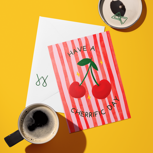 Have a Cherrific Day – Cherry Pun Greeting Card (A6)