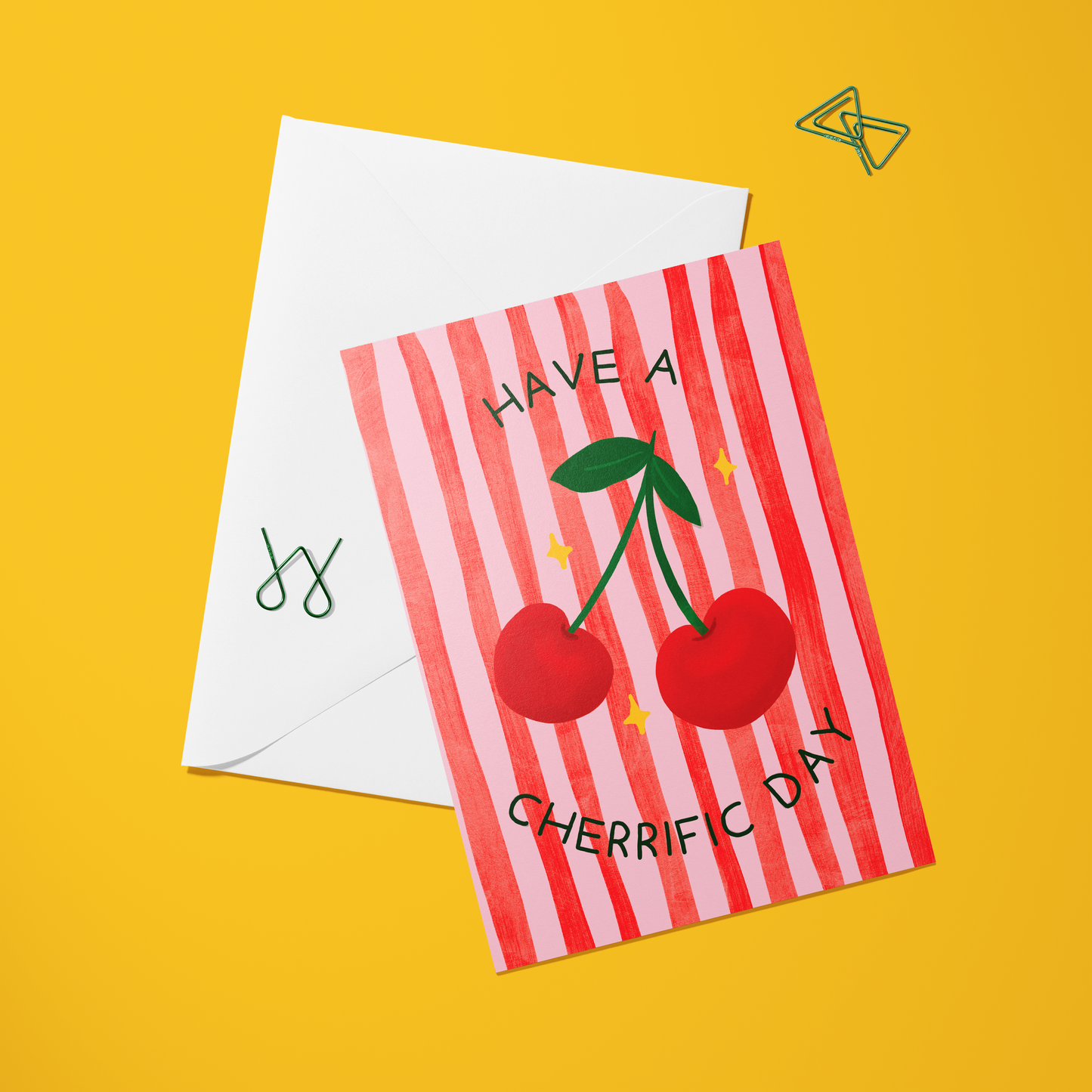 Have a Cherrific Day – Cherry Pun Greeting Card (A6).