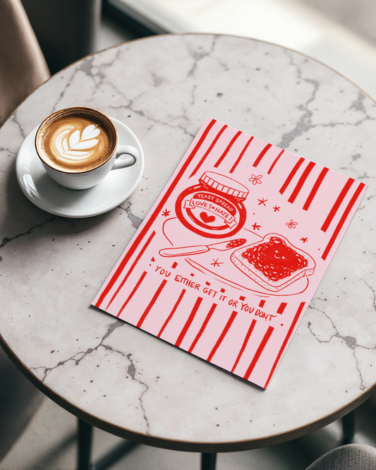 You Either Get It Or You Don’t – Pink & Red Kitchen Art Print